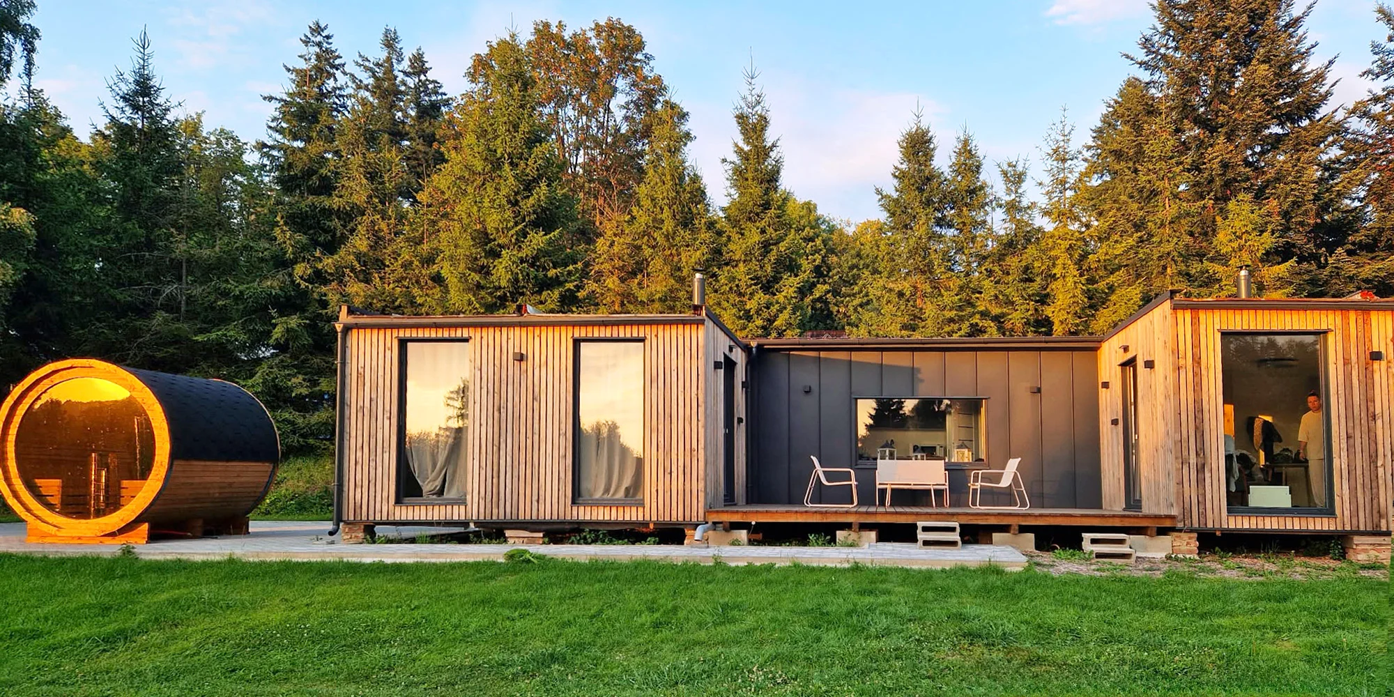 Plně vybavený tiny house v Moravském Berouně se saunou