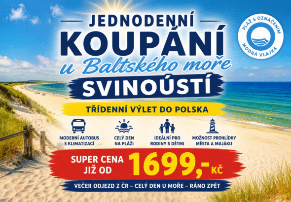 Jednodenní koupání u Baltského moře – Svinoústí autobusem od 1 699 Kč